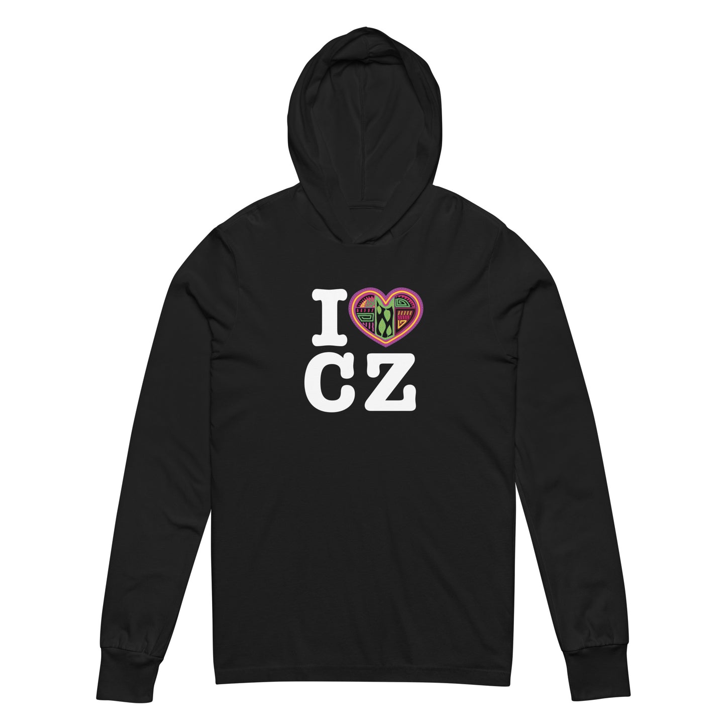 I Love CZ Hooded long-sleeve tee