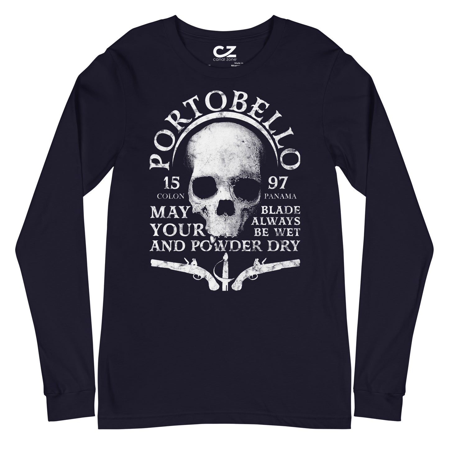 Portobello Skull, Unisex Long Sleeve T-shirt