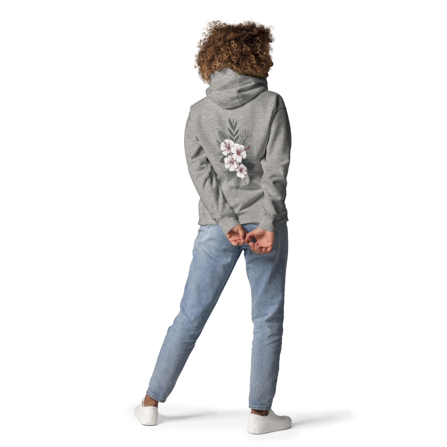 Hibiscus, Weathered, Unisex Hoodie