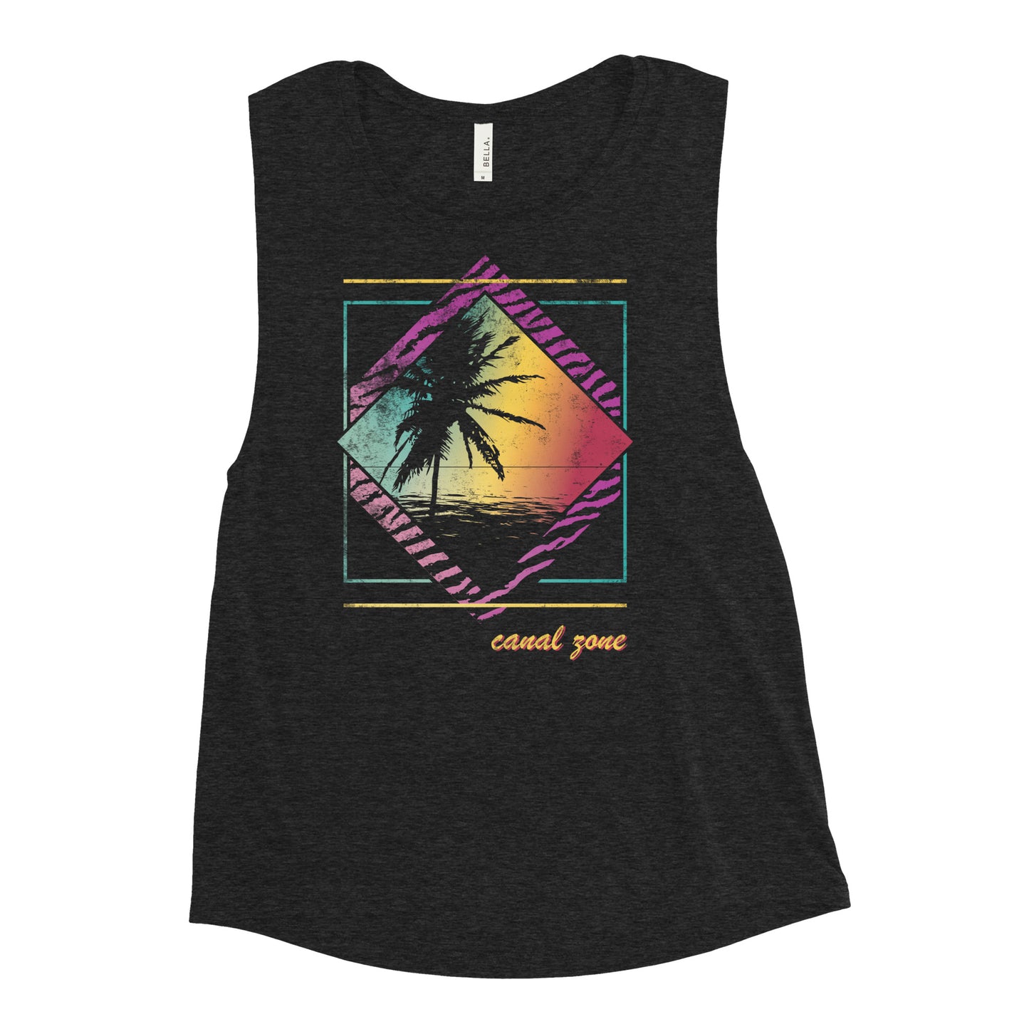 80s Beach Vibe, Ladies’ Muscle Tank