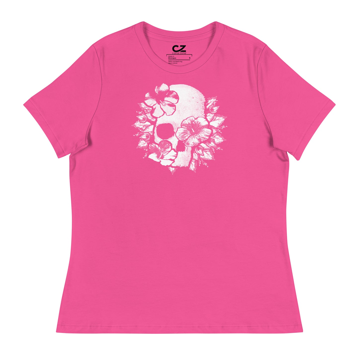 Skull & Flowers, Women's Relaxed T-Shirt