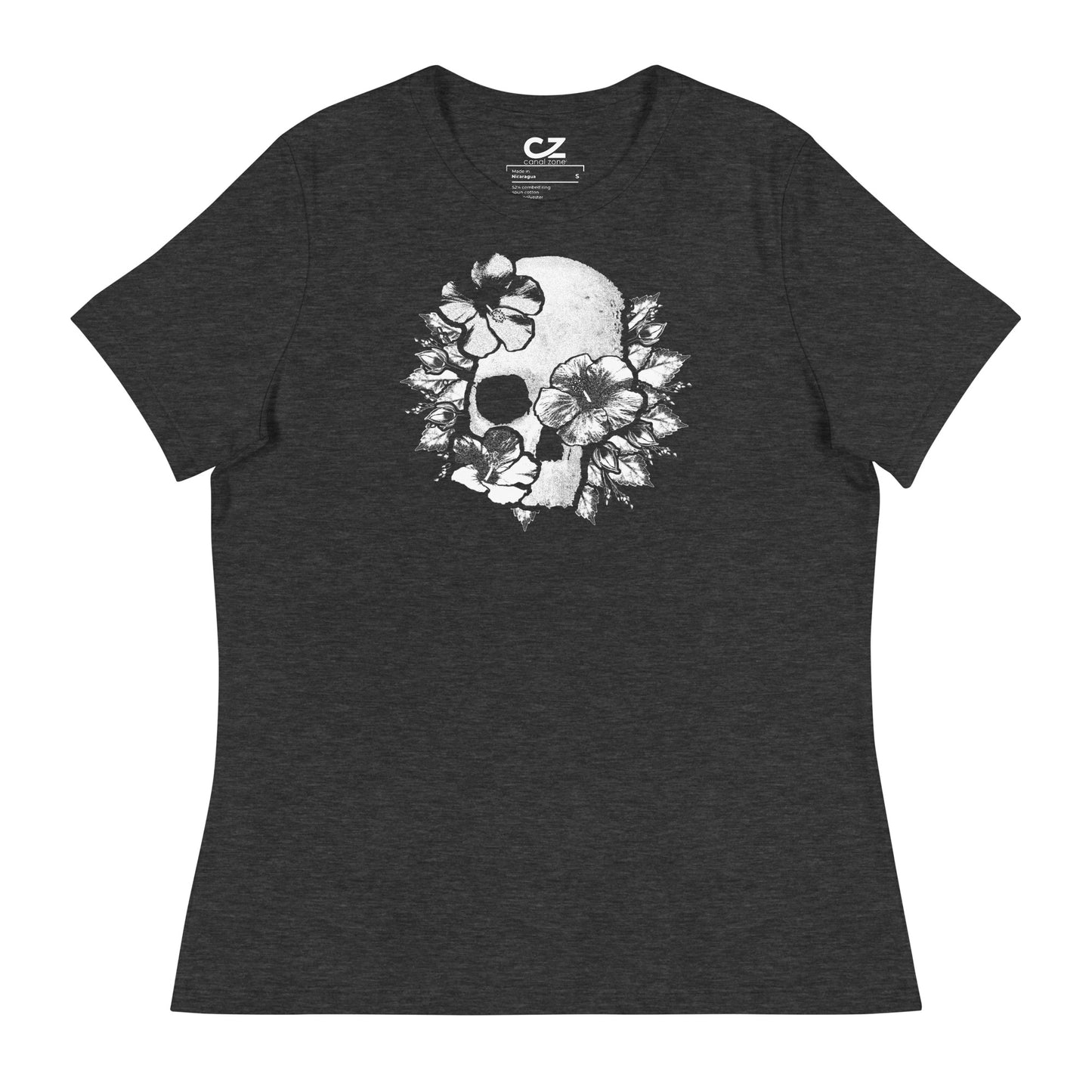 Skull & Flowers, Women's Relaxed T-Shirt