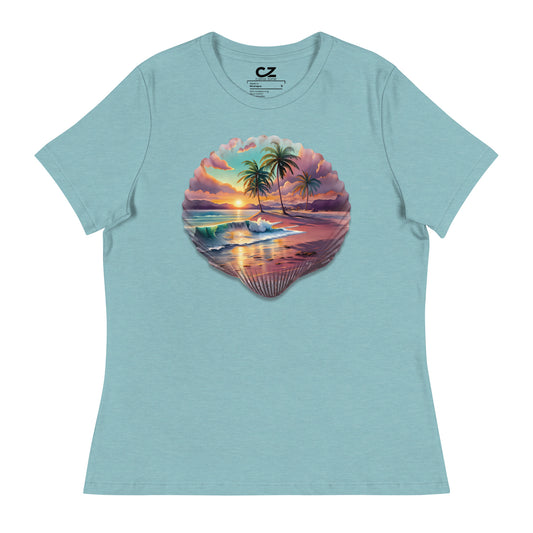 Shell Beach Women's Relaxed T-Shirt