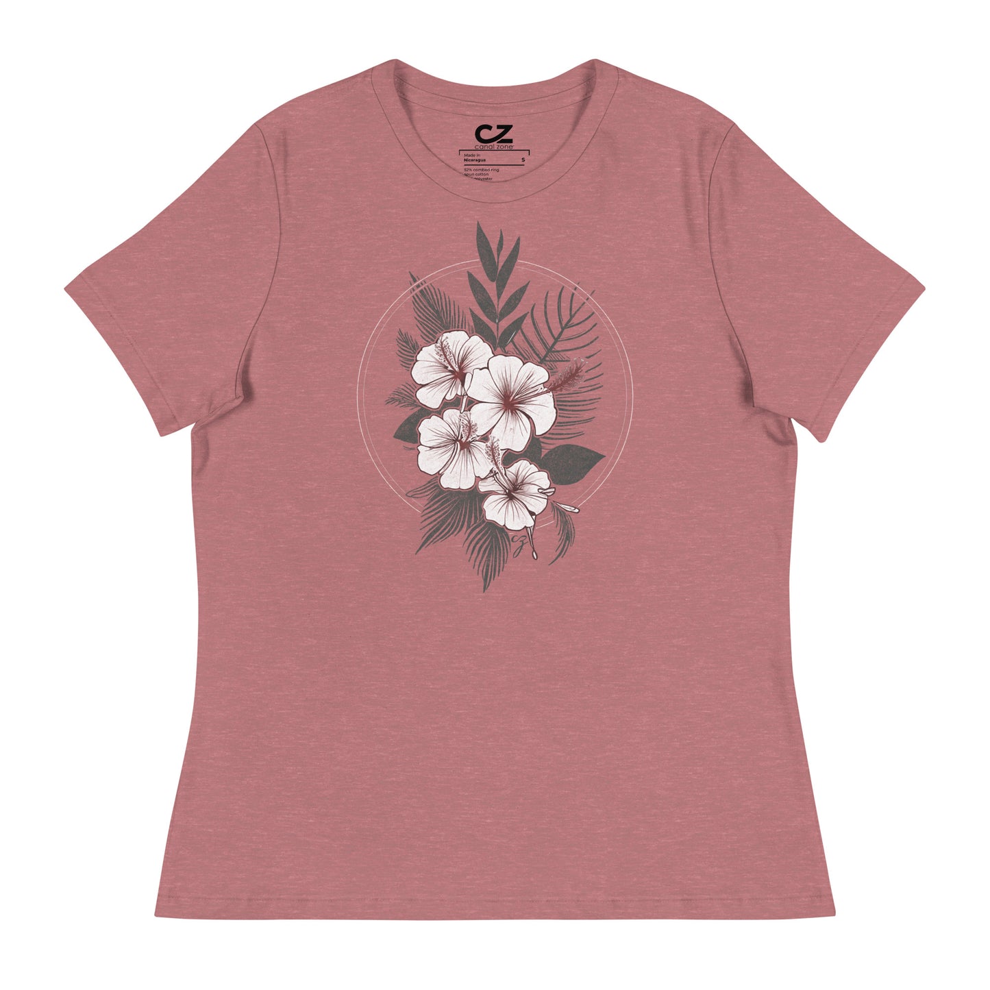 Hibiscus, Weathered, Women's Relaxed T-Shirt