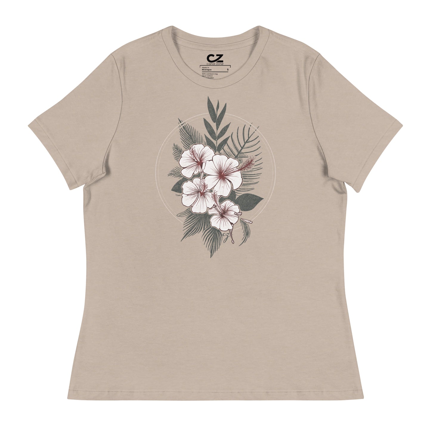 Hibiscus, Weathered, Women's Relaxed T-Shirt