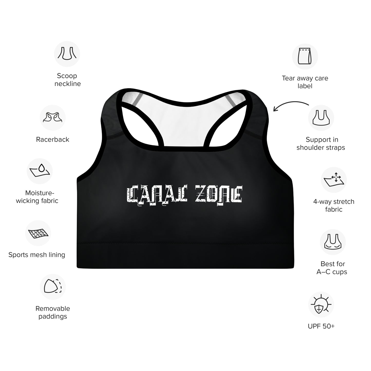 Gone Not Forgotten, Padded Sports Bra