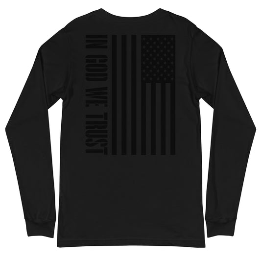 In God We Trust & Flag Unisex Long Sleeve T-shirt