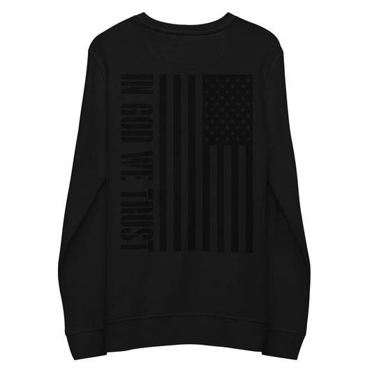 In God We Trust & Flag Unisex organic sweatshirt