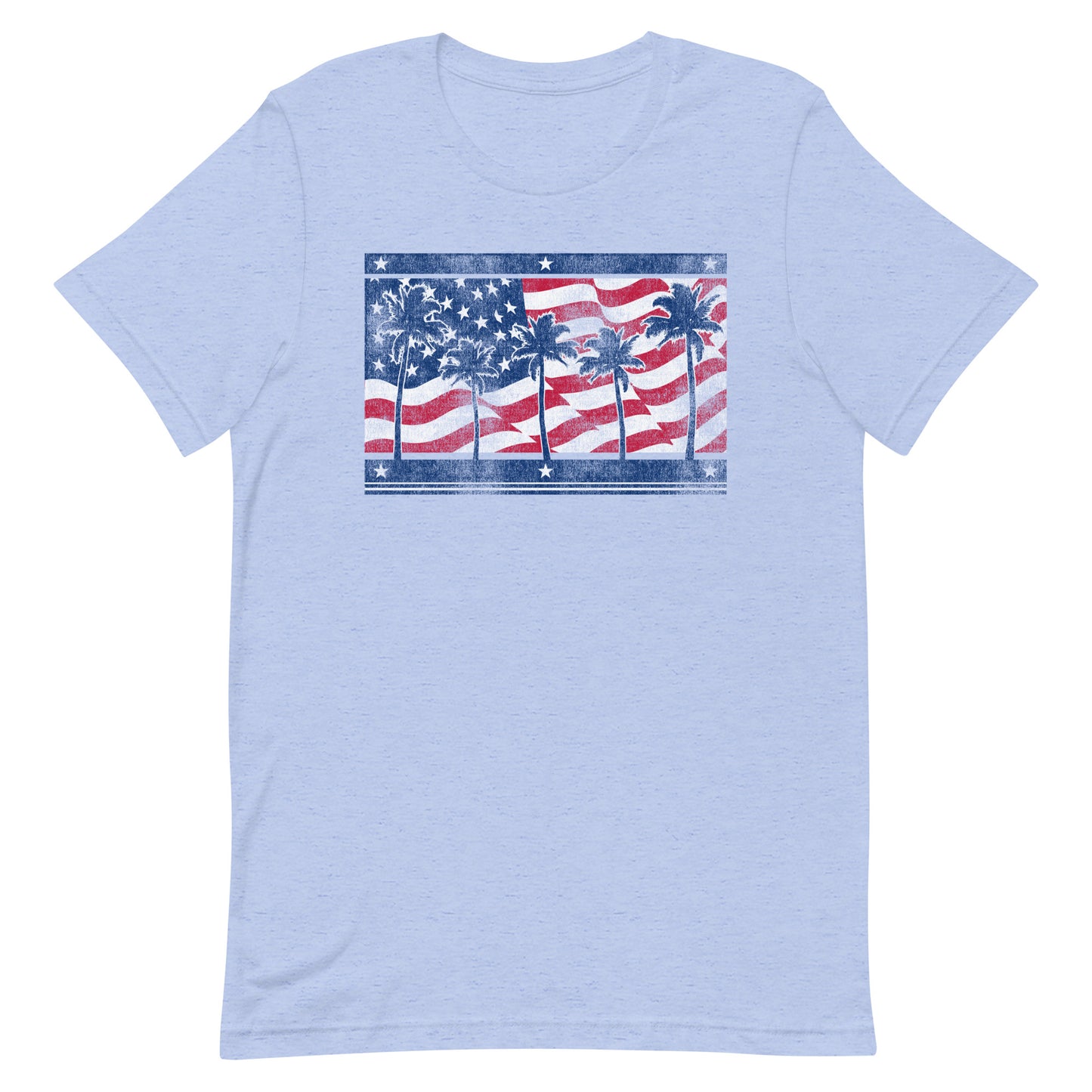 USA Flag & Palms Unisex t-shirt