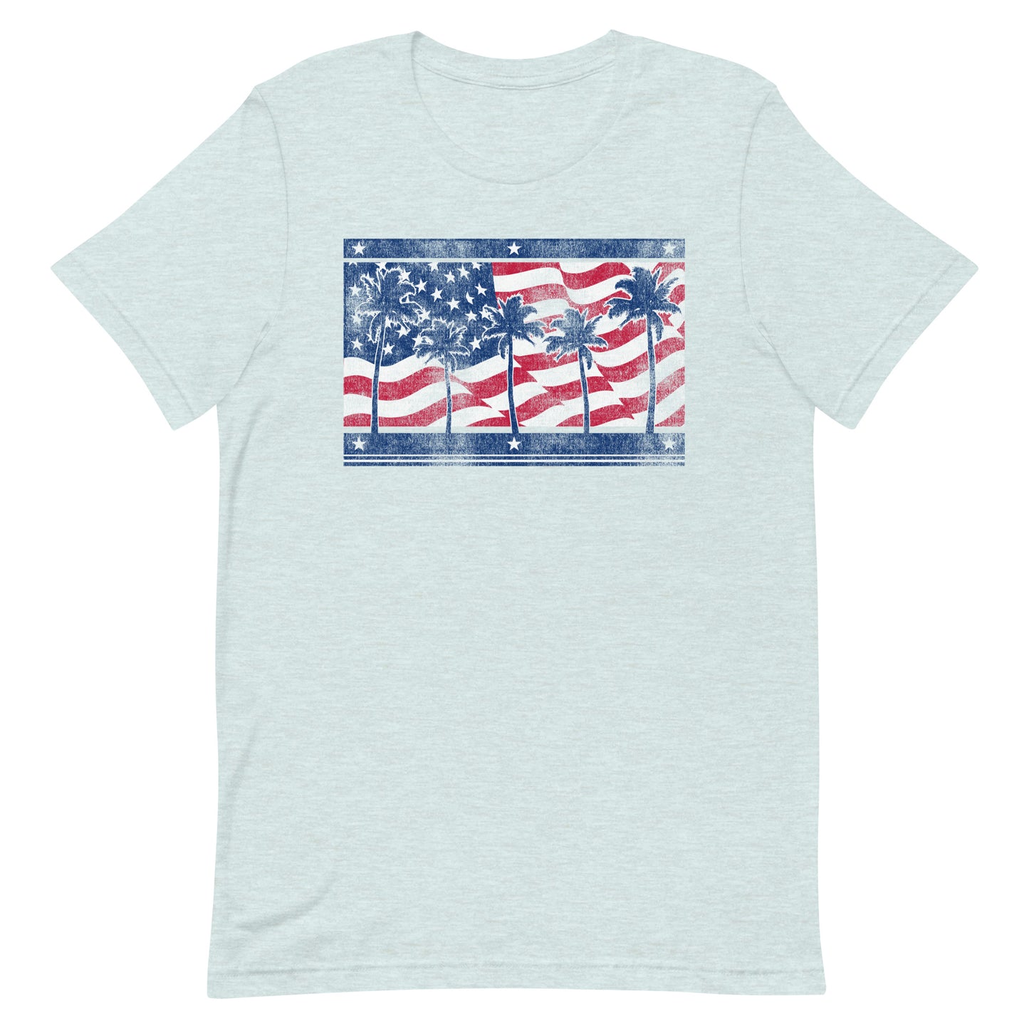 USA Flag & Palms Unisex t-shirt