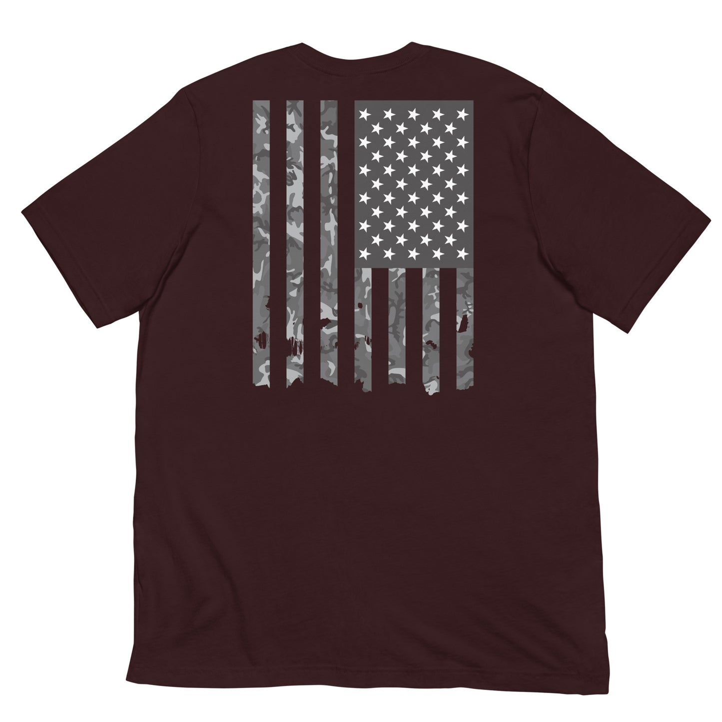 Camo & Tattered US Flag Unisex t-shirt