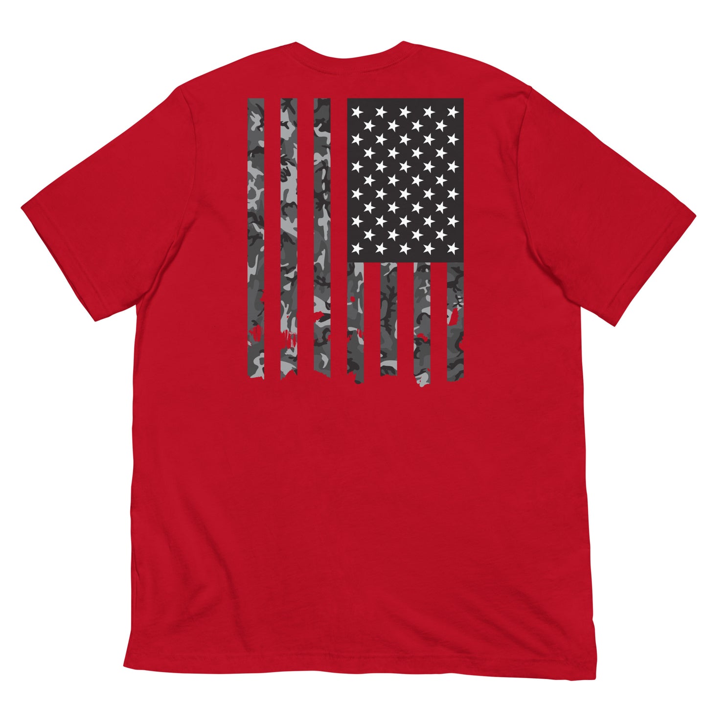 Camo & Tattered US Flag Unisex t-shirt