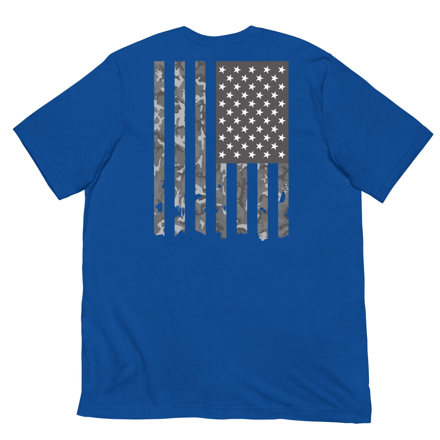 Camo & Tattered US Flag Unisex t-shirt