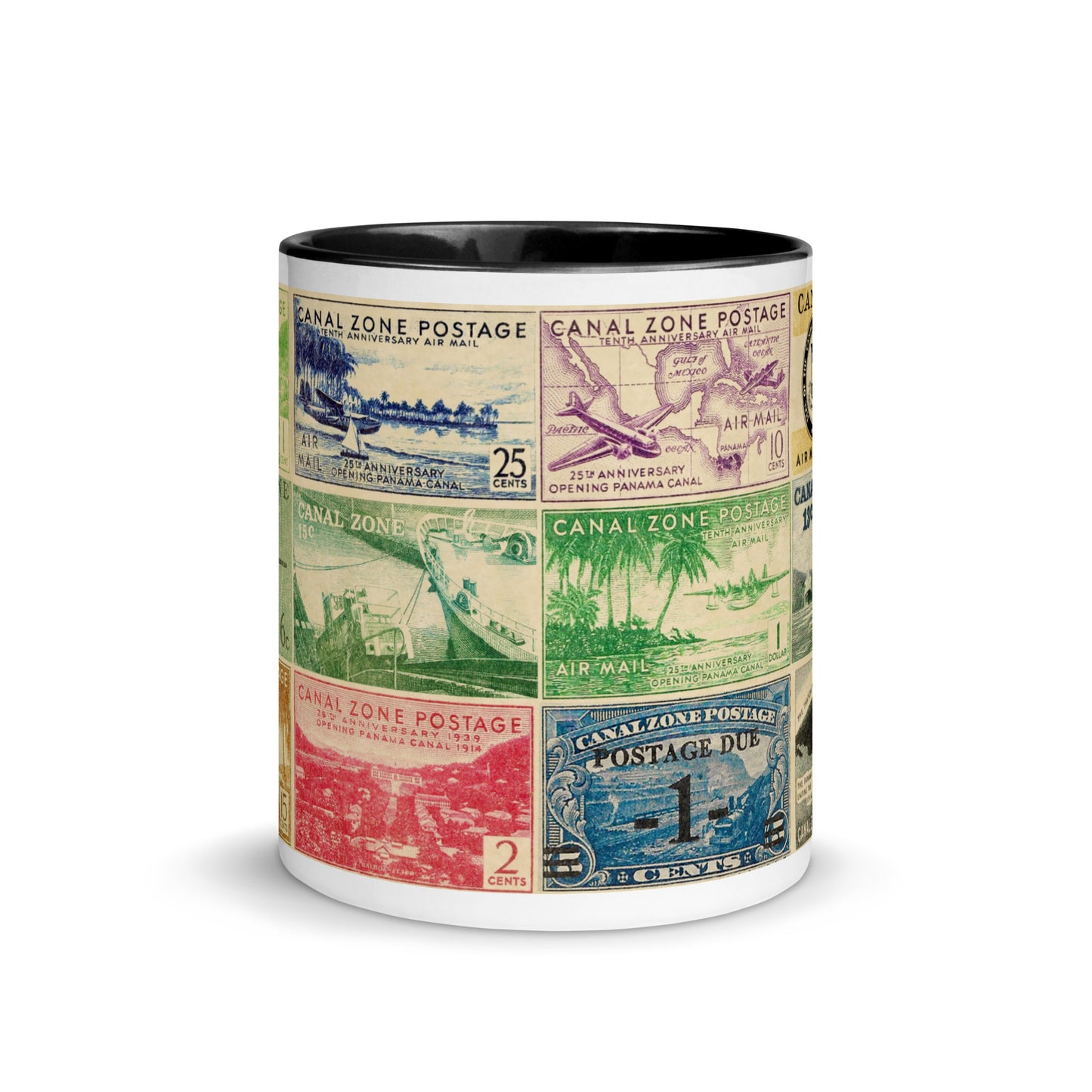 Canal Zone Stamps Mug with Color Inside