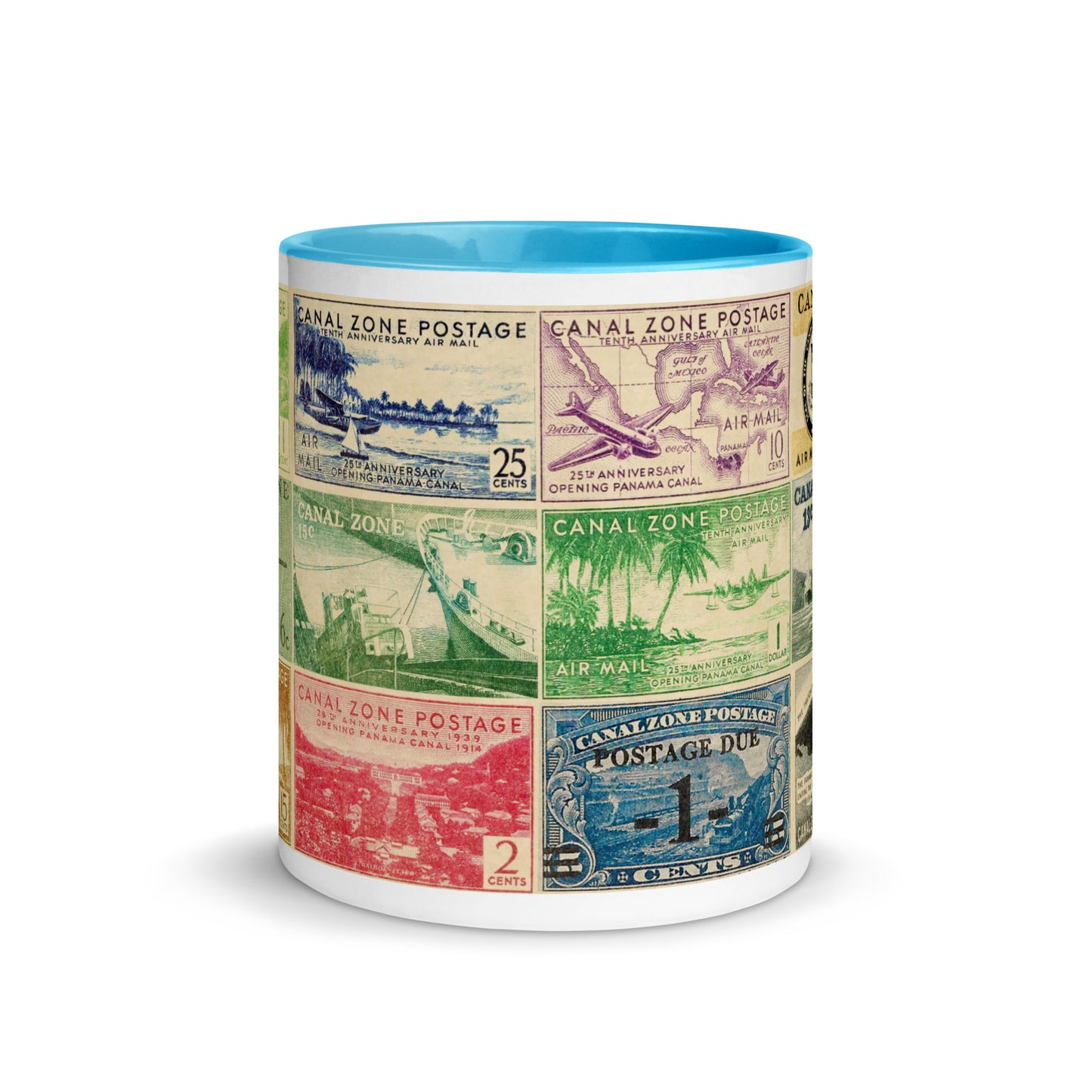 Canal Zone Stamps Mug with Color Inside