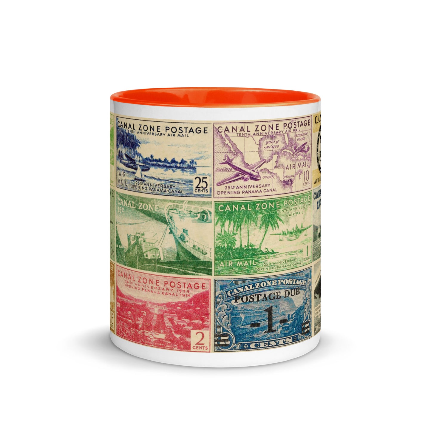 Canal Zone Stamps Mug with Color Inside