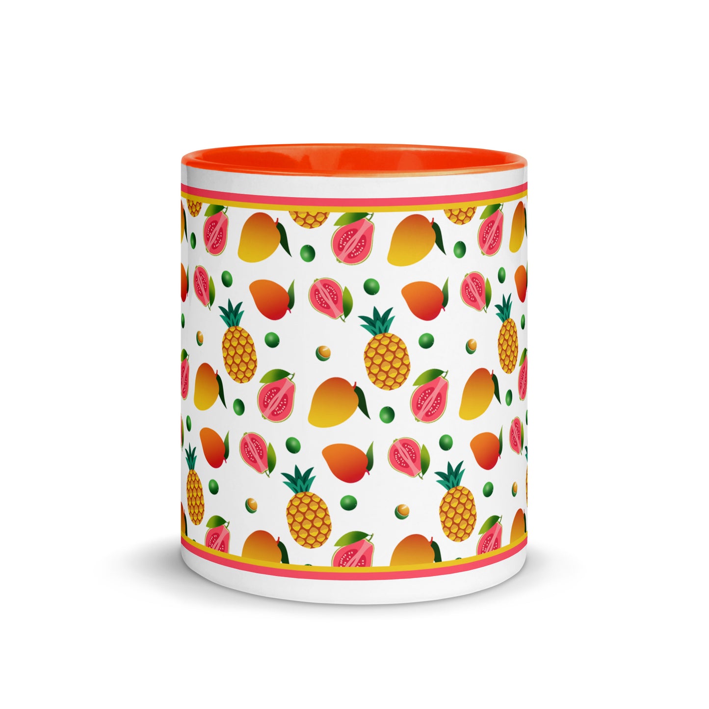 Tropical Fruit Mug with Color Inside