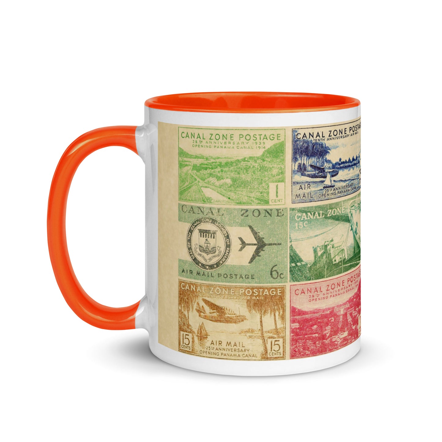 Canal Zone Stamps Mug with Color Inside