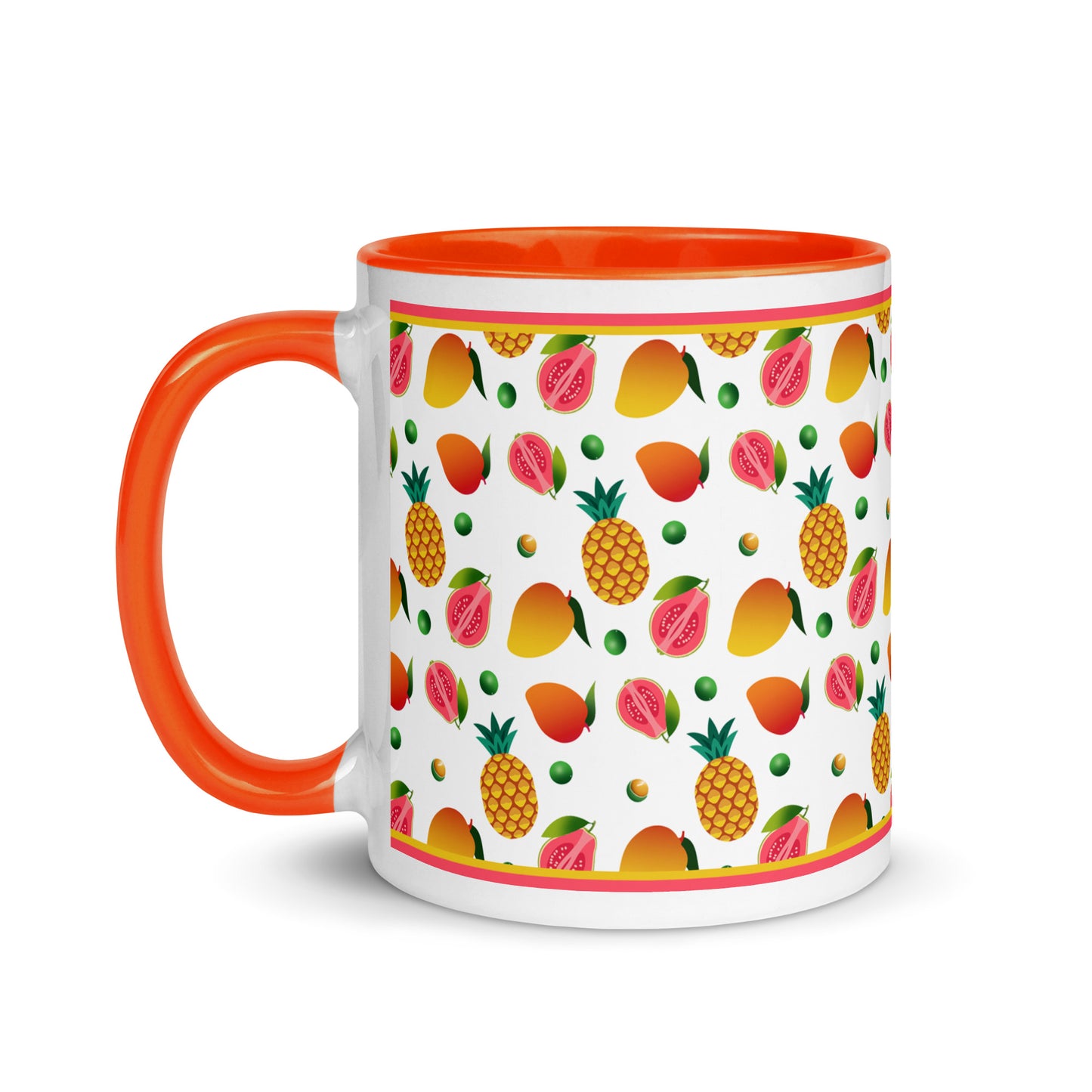 Tropical Fruit Mug with Color Inside