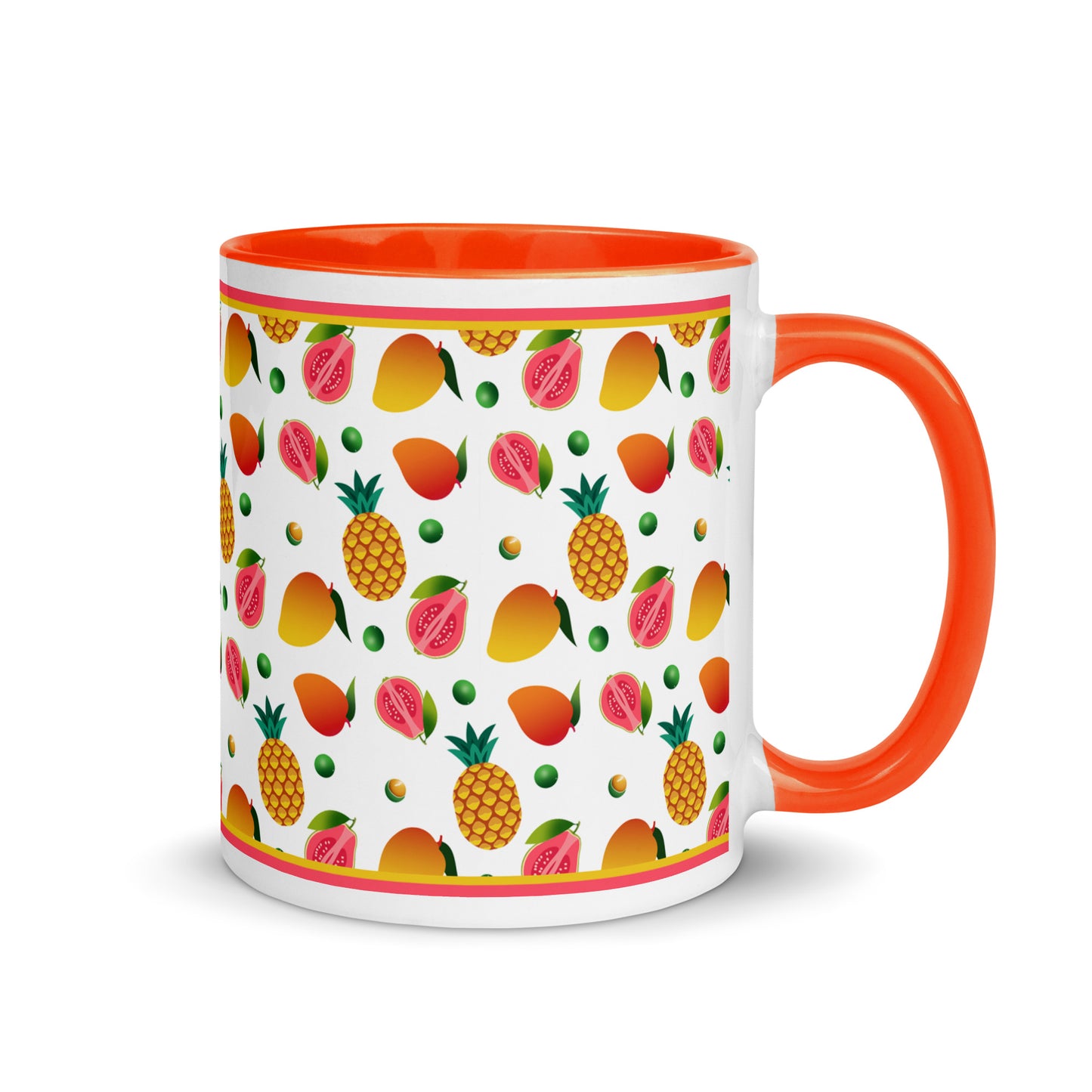 Tropical Fruit Mug with Color Inside