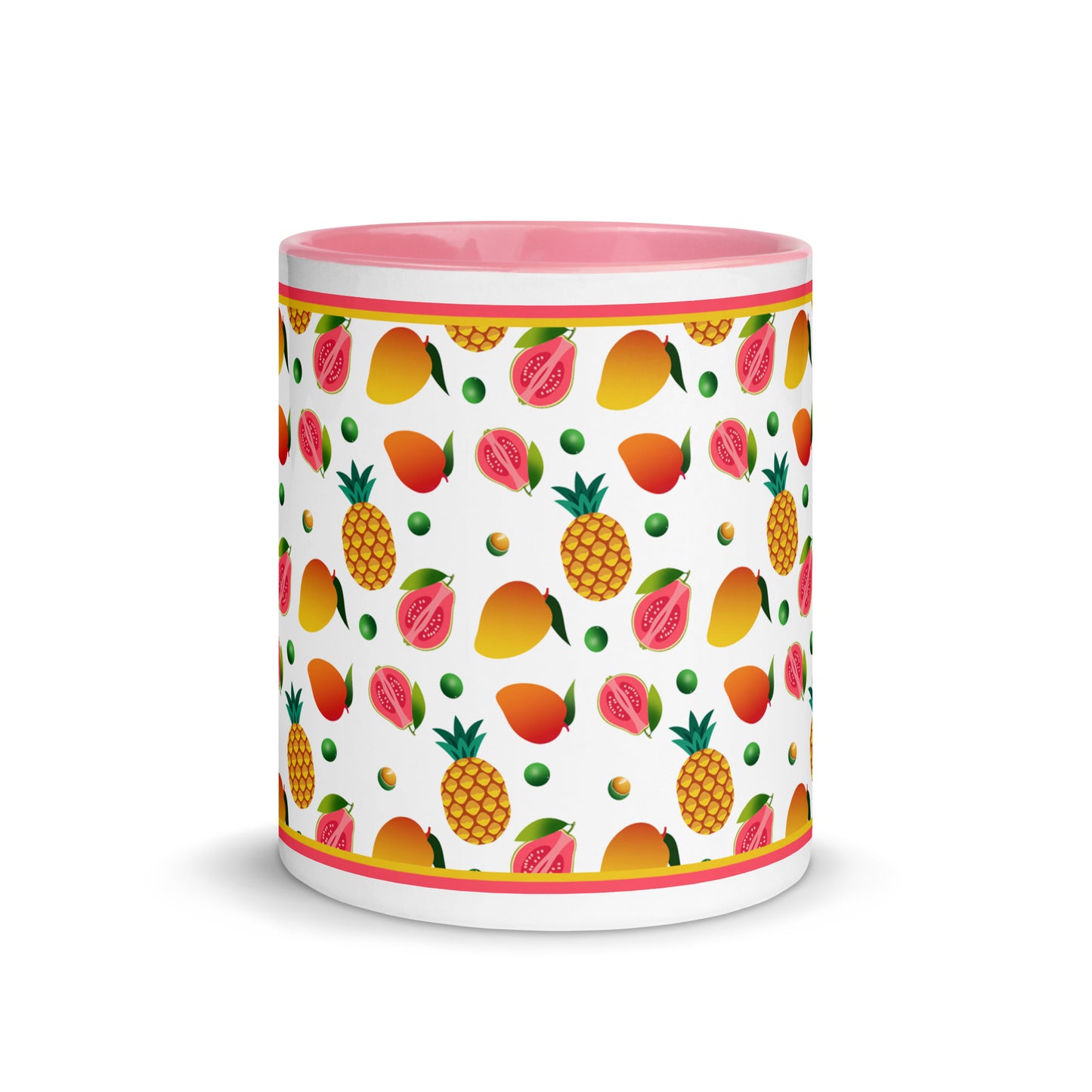 Tropical Fruit Mug with Color Inside