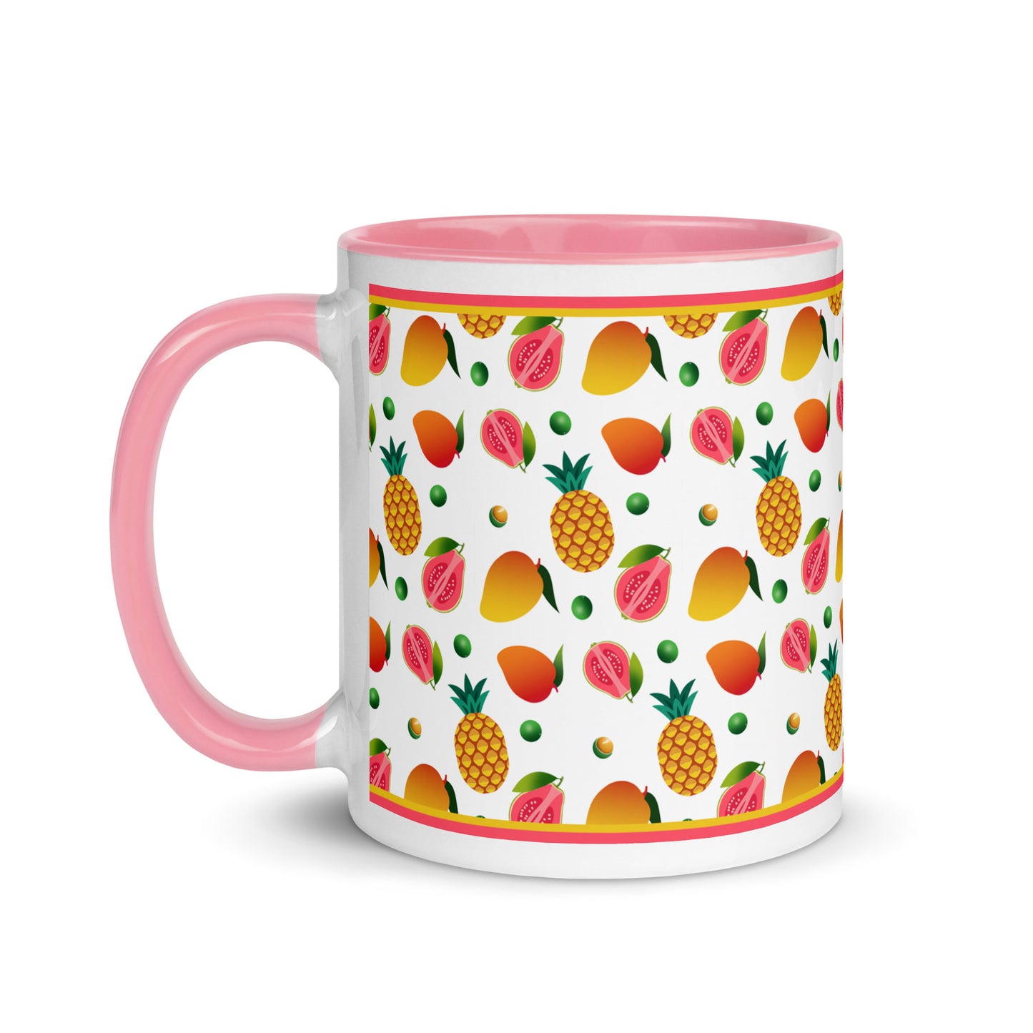 Tropical Fruit Mug with Color Inside