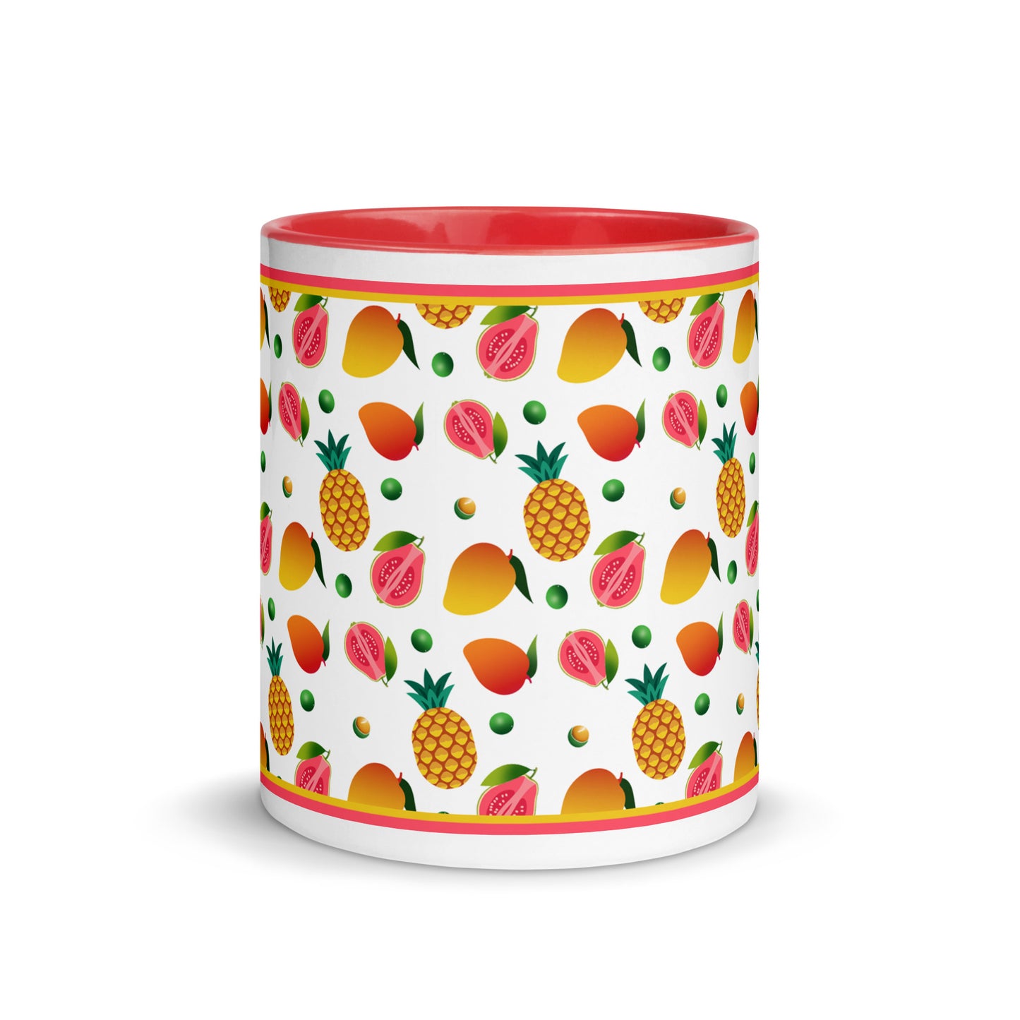 Tropical Fruit Mug with Color Inside