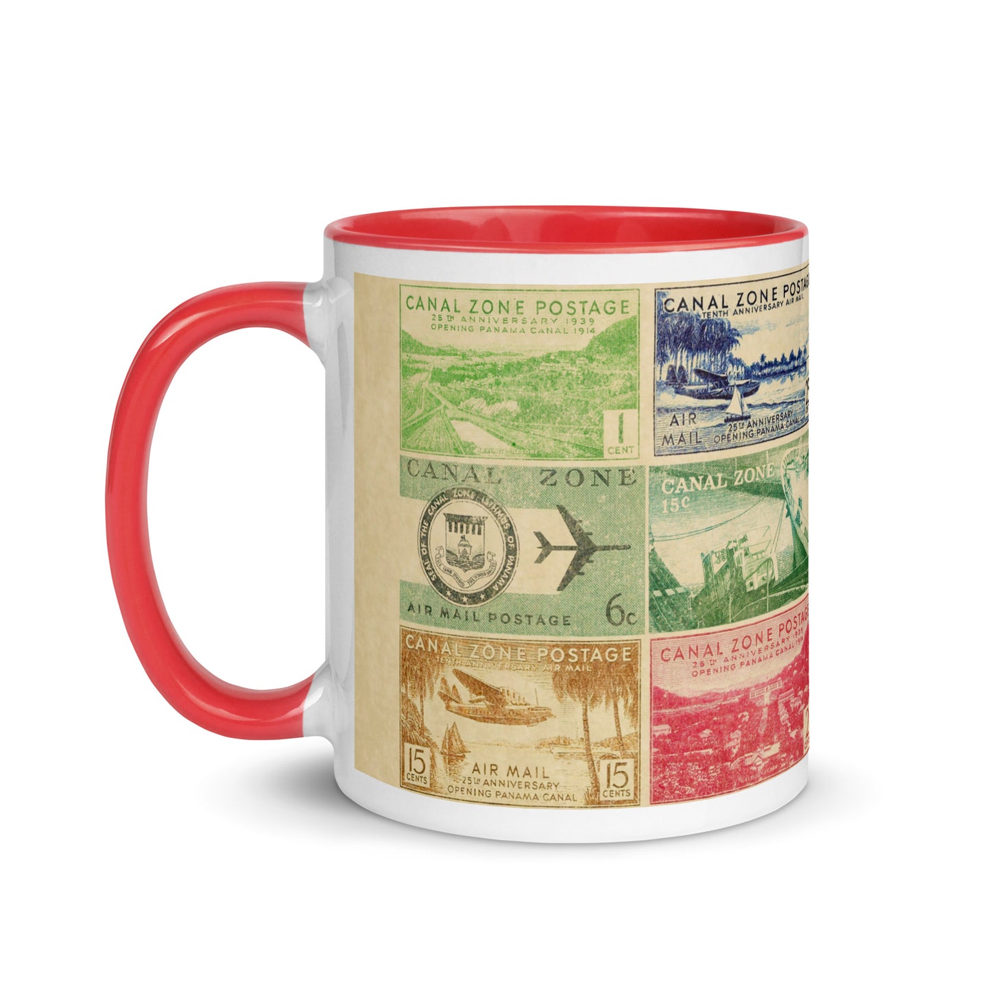 Canal Zone Stamps Mug with Color Inside