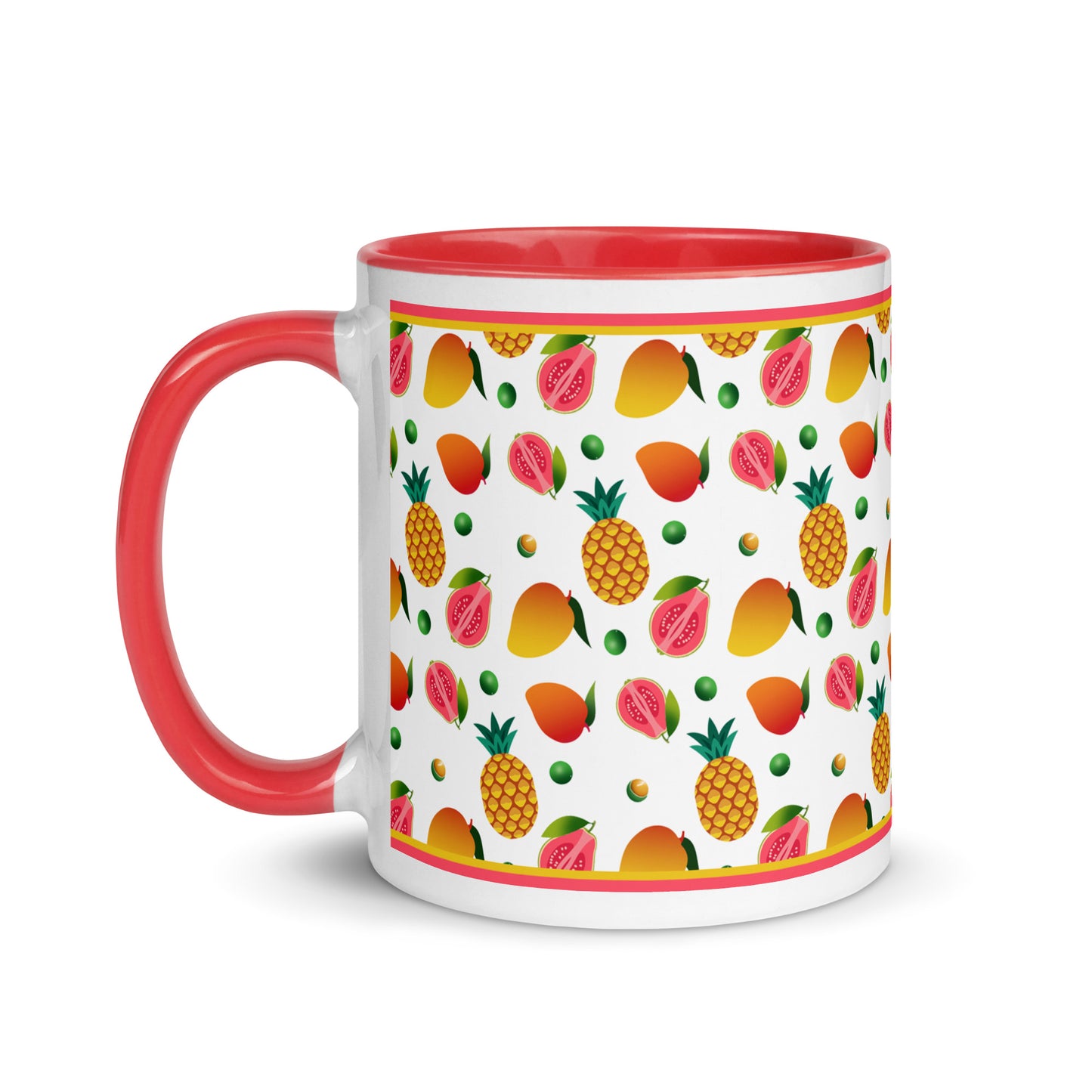 Tropical Fruit Mug with Color Inside