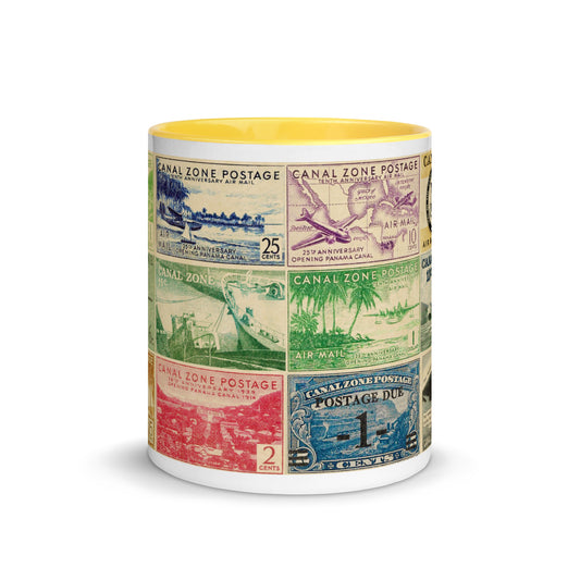 Canal Zone Stamps Mug with Color Inside