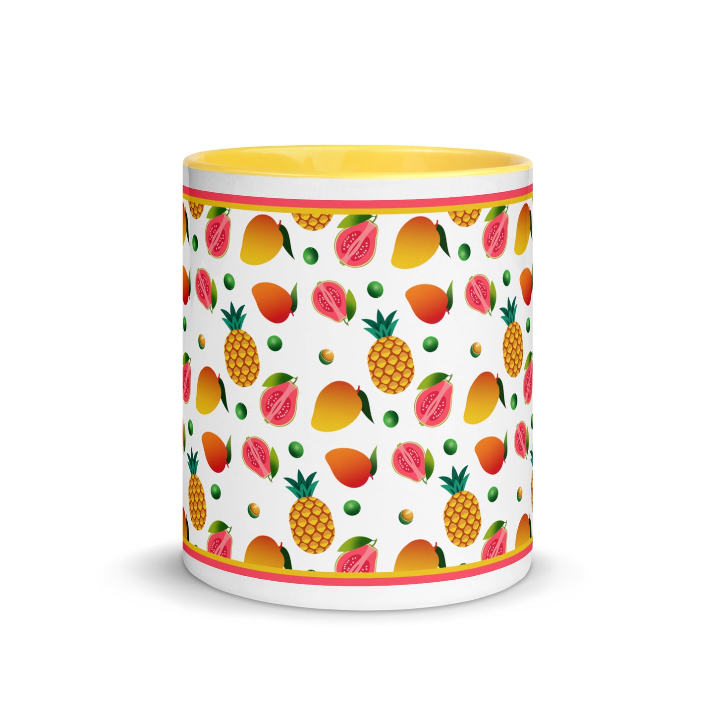 Tropical Fruit Mug with Color Inside