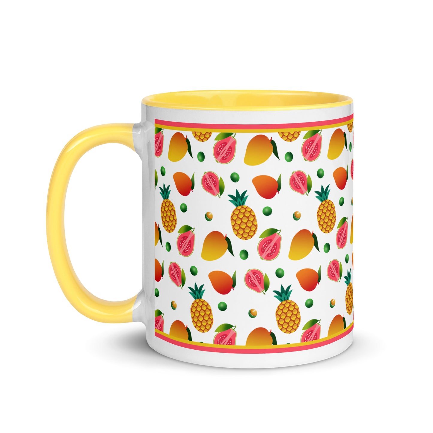 Tropical Fruit Mug with Color Inside