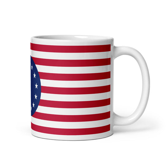 Betsy Ross White glossy mug