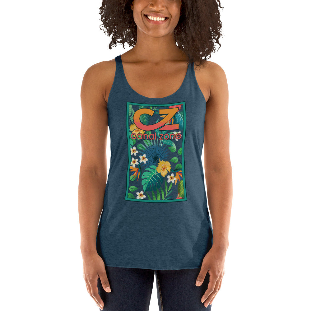 Canal Zone Tropical Women's Racerback Tank