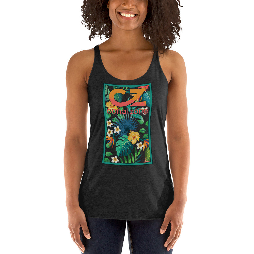 Canal Zone Tropical Women's Racerback Tank