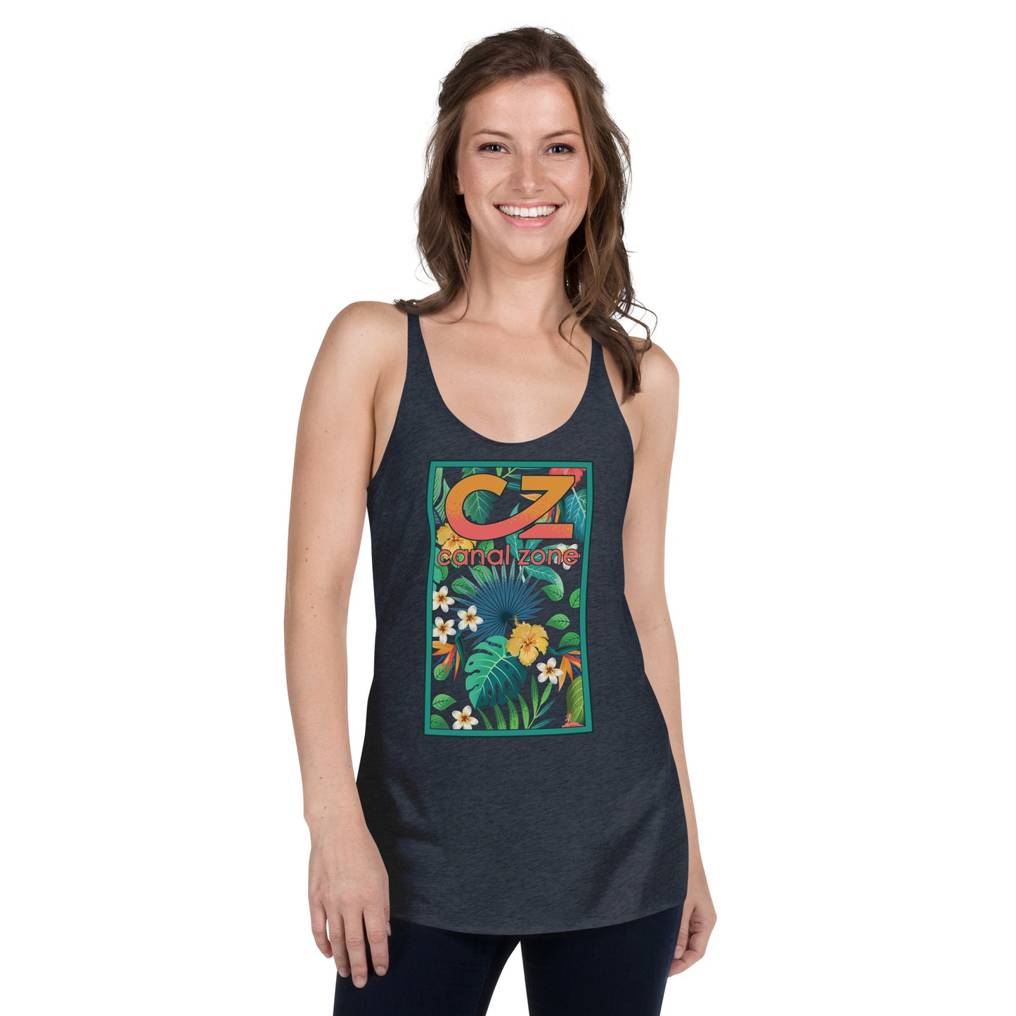 Canal Zone Tropical Women's Racerback Tank