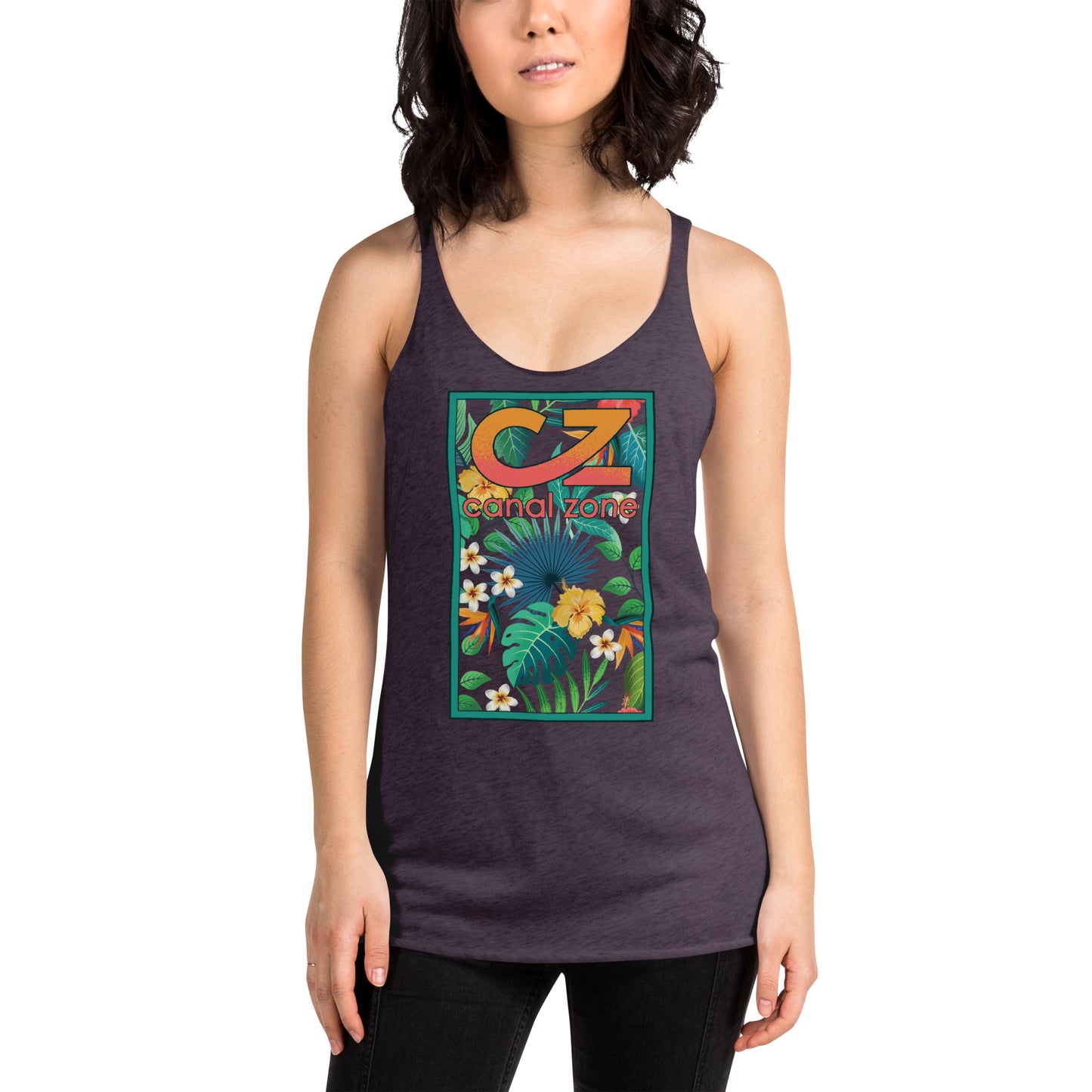 Canal Zone Tropical Women's Racerback Tank