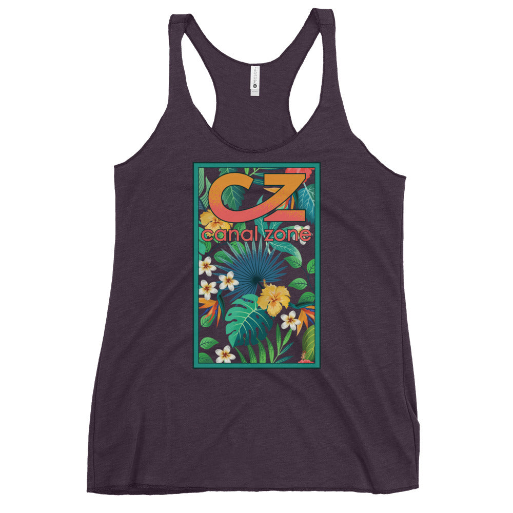 Canal Zone Tropical Women's Racerback Tank